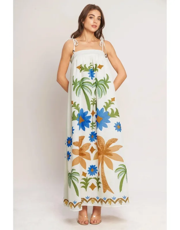 Tropic Arte Flow Woven Maxi Dress