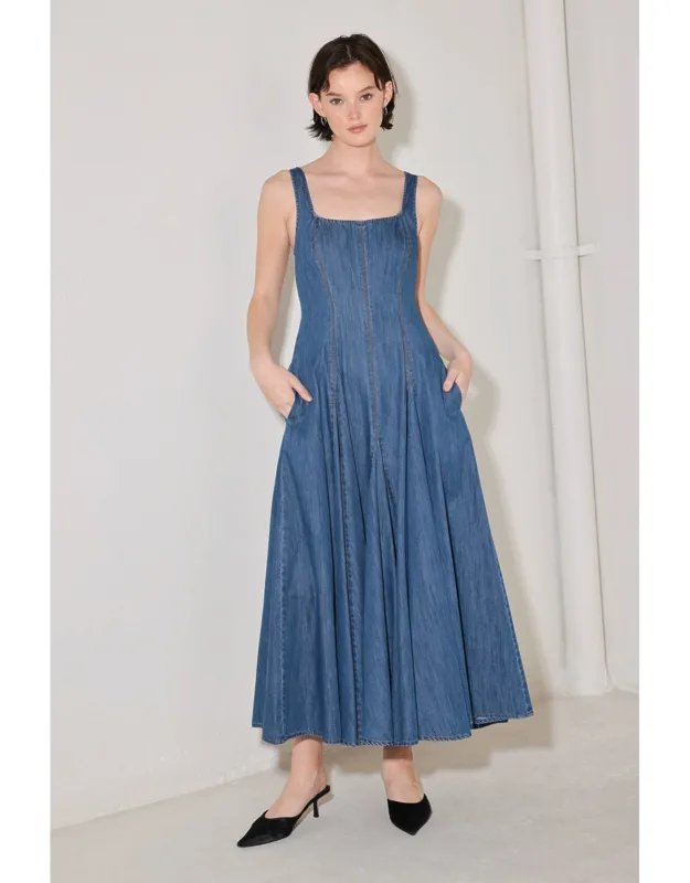 Sway Denim Midi Dress