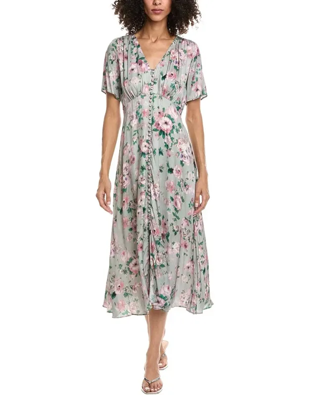 Flowing Flowers Midi Dress