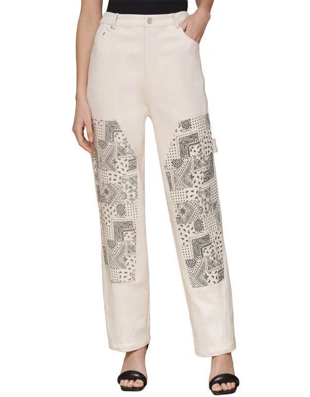 Mixed Media Carpenter Pants