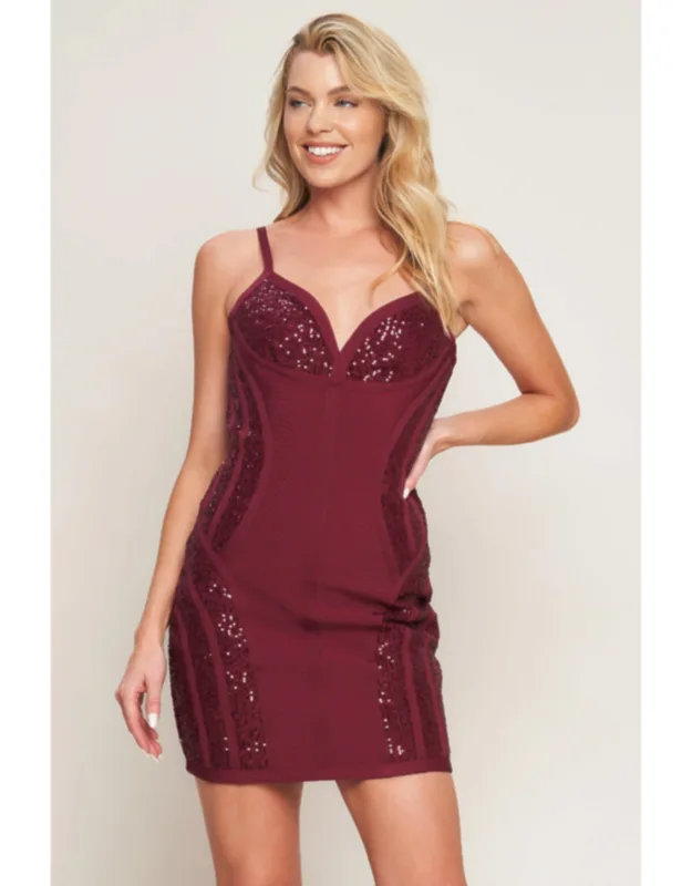 Glam Bandage Mini Dress