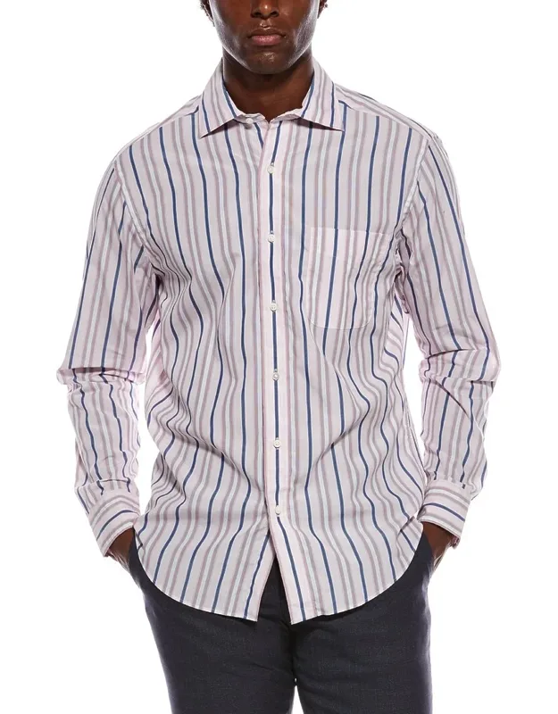 Club Woven Shirt With Spread Collar And Button Cuffs