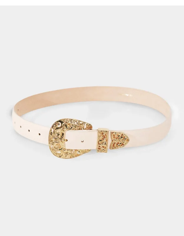 Versailles 24k Gold-plated Leather Belt