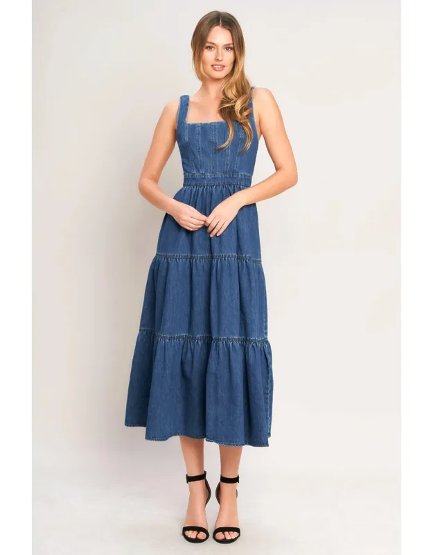 Everyday Romance Denim Midi Dress