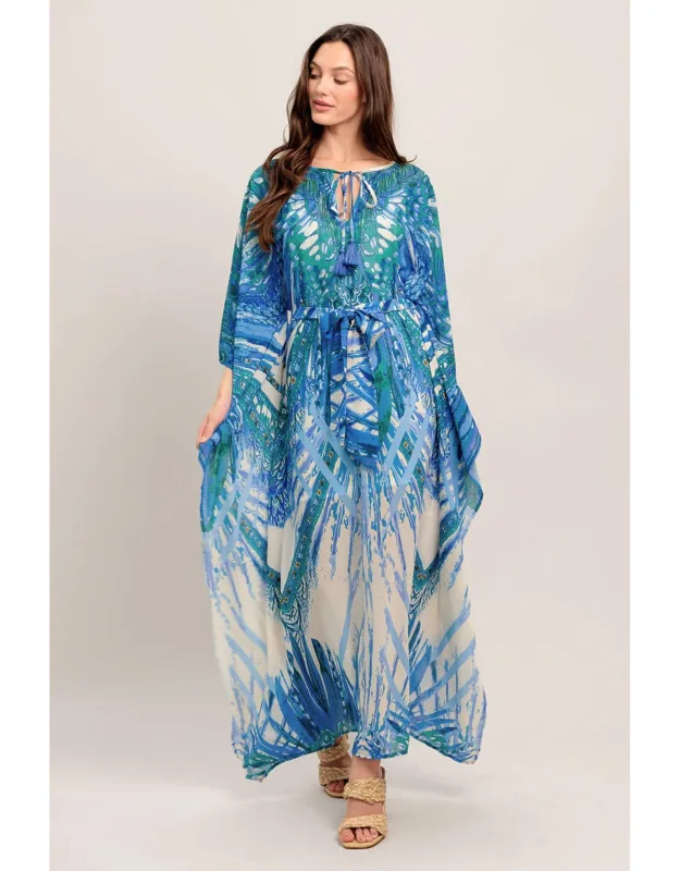 Woven Kaftan Maxi Dress