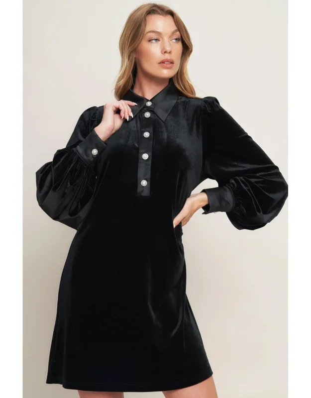 Velvet Power Mini Dress