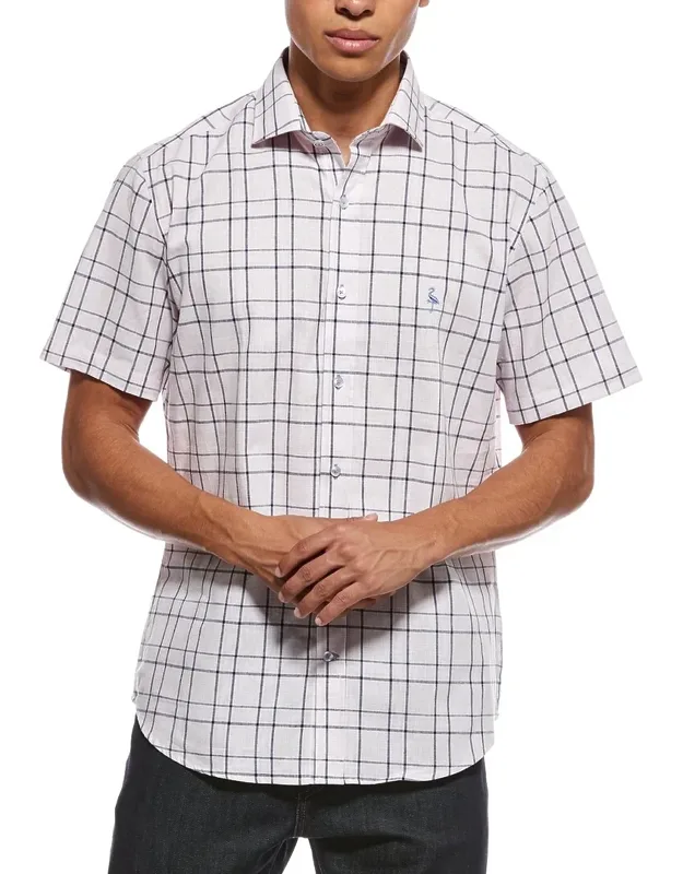 Yarn Dyed Large Check Linen-blend Shirt