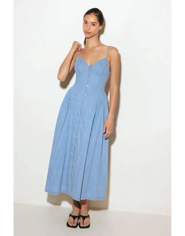 Lightweight Denim Midi Dress