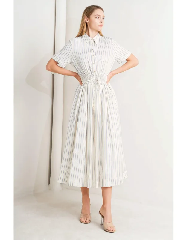 Sunday Stripe Woven Midi Dress