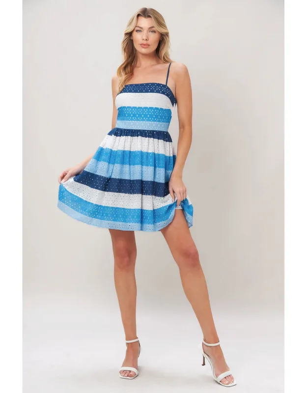 Shoreline Sweet Woven Eyelet Mini Dress
