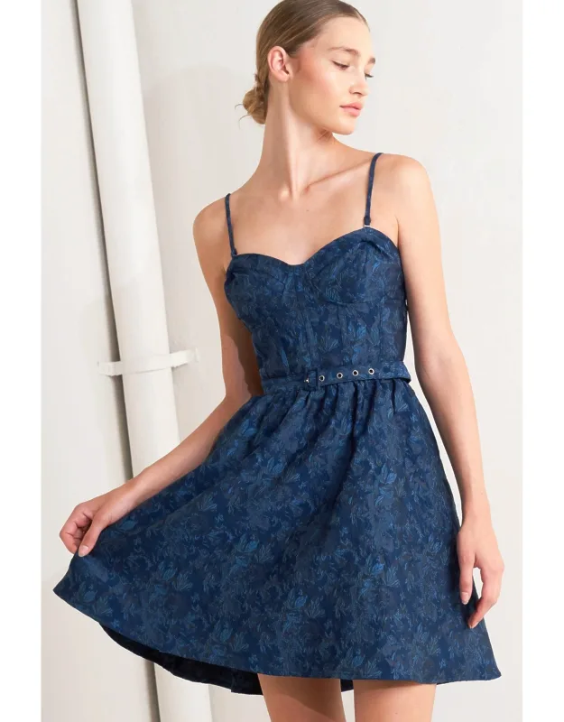 Woven Jacquard Mini Dress