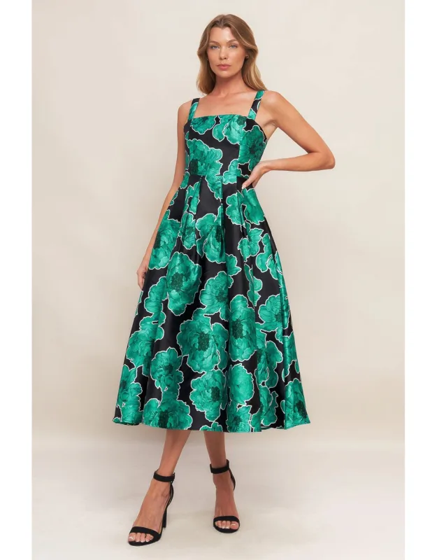 Baroque Woven Midi Dress