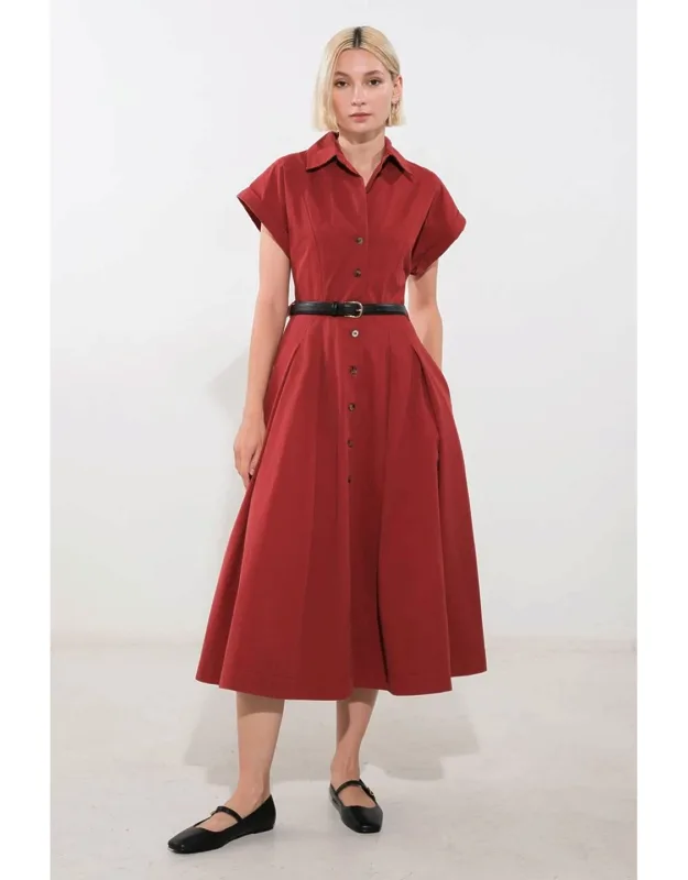 Perfect Balance Woven Midi Dress