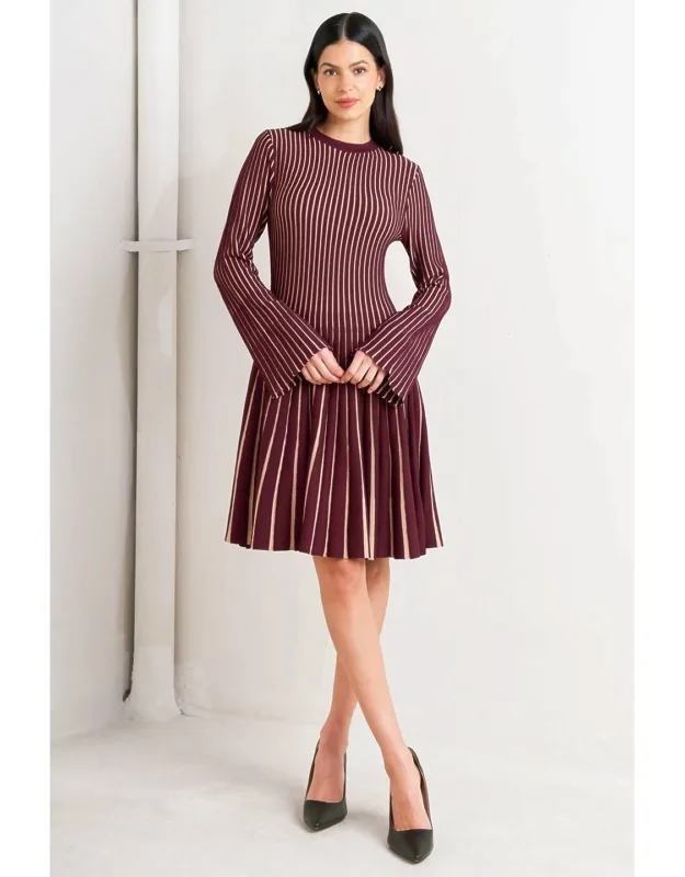 Vertical Grace Sweater Dress