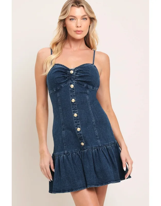 Rivet Romance Denim Mini Dress