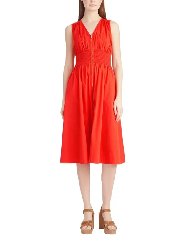 Amber Sleeveless Smocked Waist Midi Dress