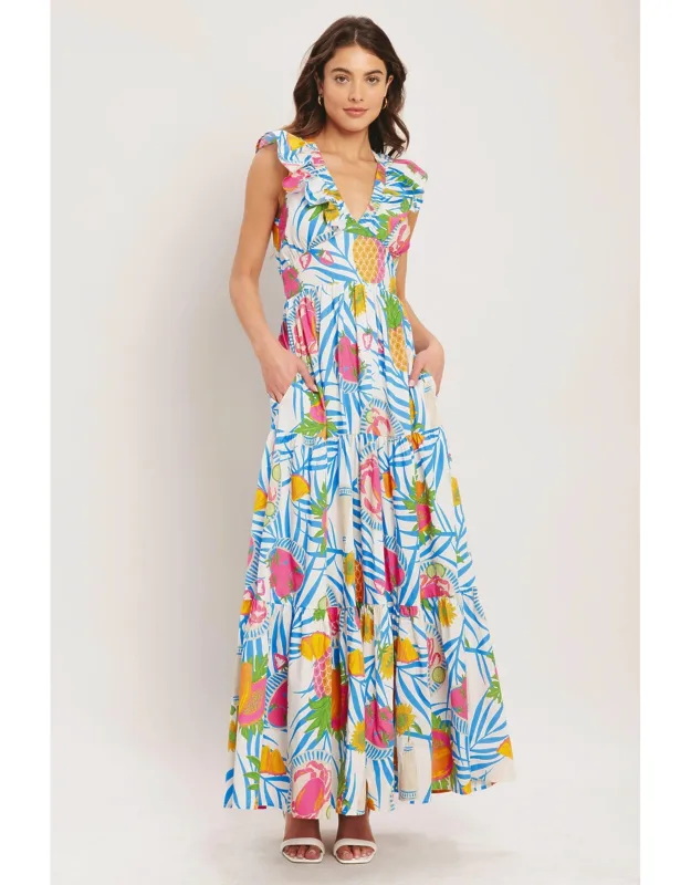 Pineapple Paradise Woven Maxi Dress