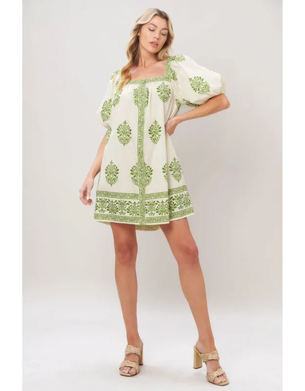 Sweet Meadow Woven Mini Dress