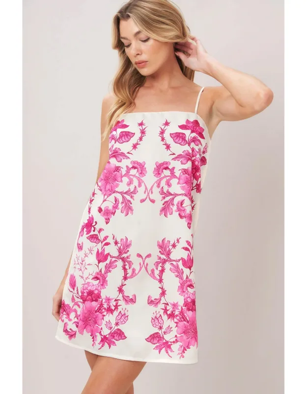 Chic Blossom Woven Mini Dress