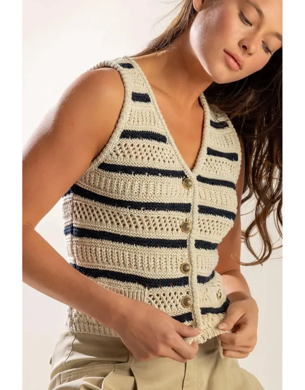Natural Sweater Knit Vest