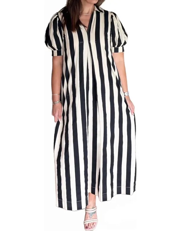 Monochrome Midi Dress