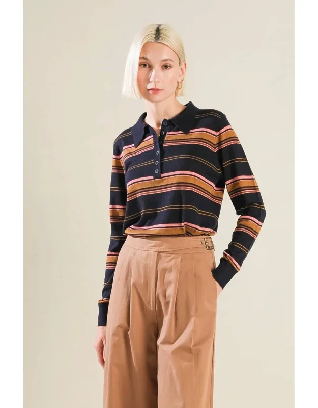 Sweater Polo Top