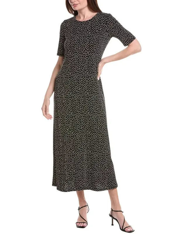 3/4 Sleeve Crewneck Maxi Dress