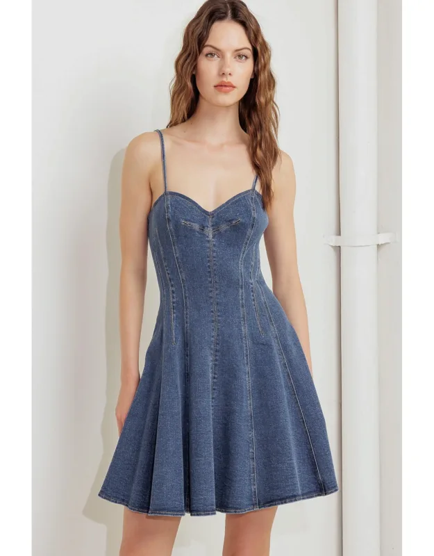 Weekend Command Denim Mini Dress