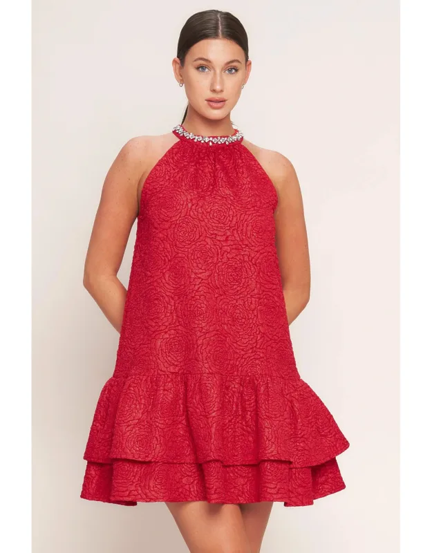 Sparkle & Swirl Woven Mini Dress