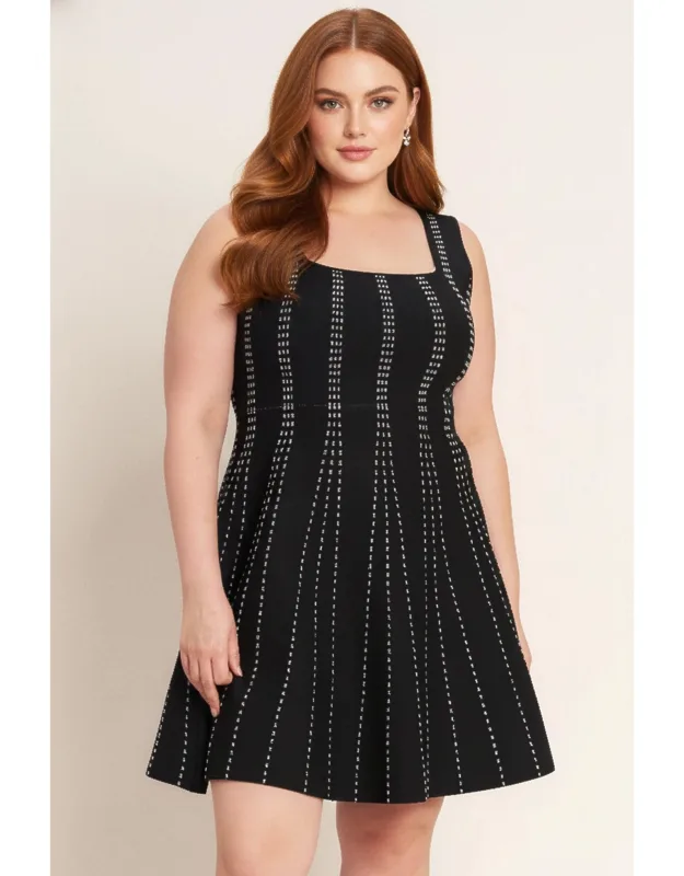 Sugar Stripe Jacquard Sweater Dress