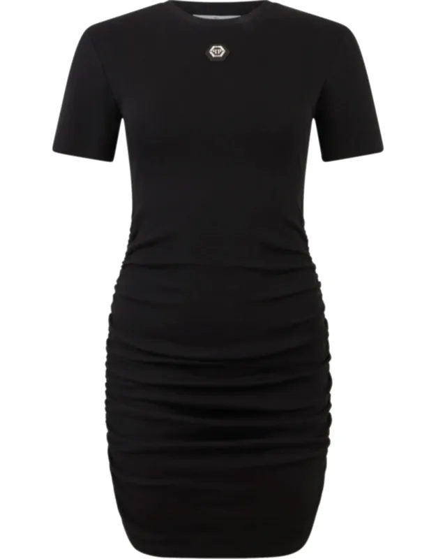 Open Back Mini T-shirt Dress