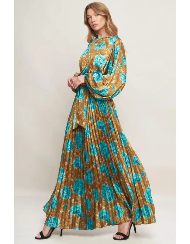 Bloom Luxe Woven Satin Maxi Dress
