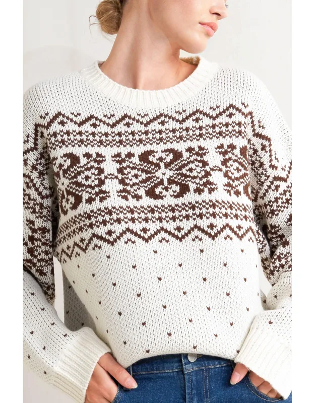 Snowflake Glam Pullover Sweater