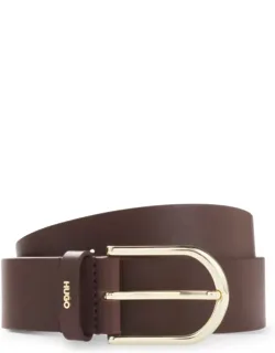 Leather Belt With Gold-tone Hardware