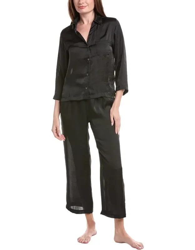2pc Ashley Icon Notch Pajama Set