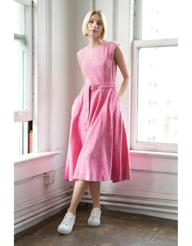 Twill Midi Dress