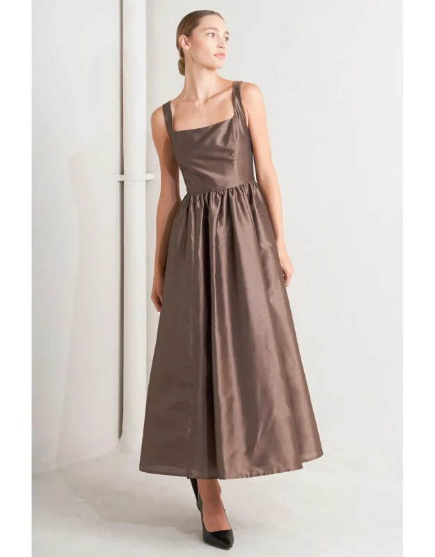 Luster Woven Midi Dress