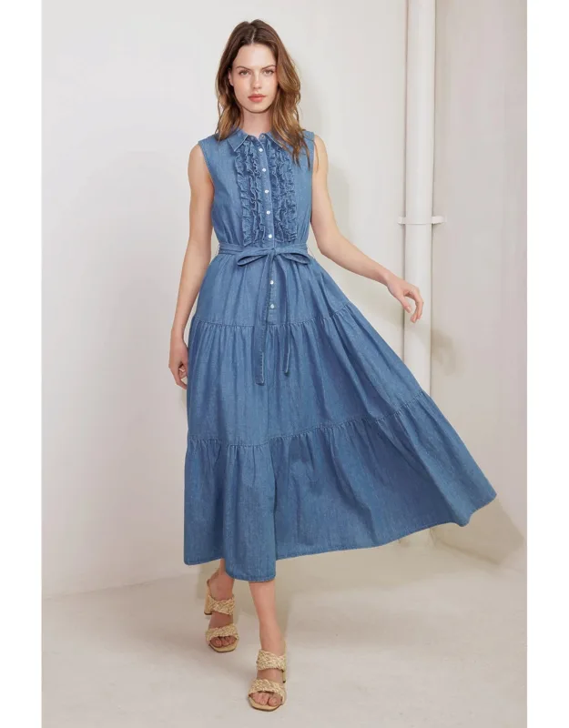 Petal Falling Slowly Midi Dress