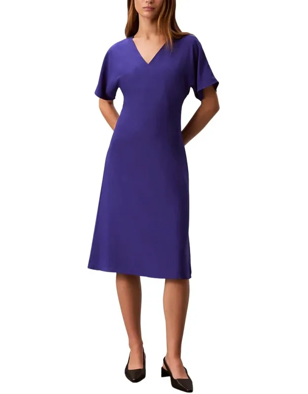 Crepe Midi Dress
