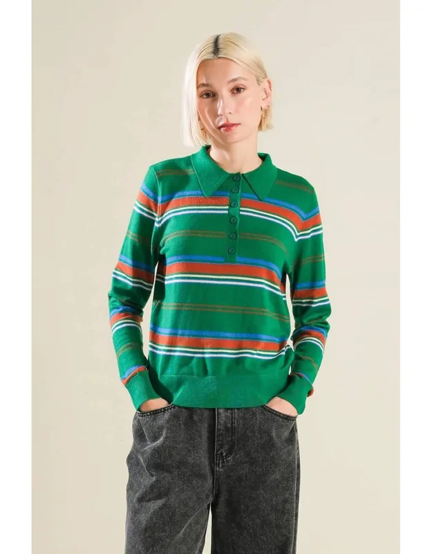 Sweater Polo Top