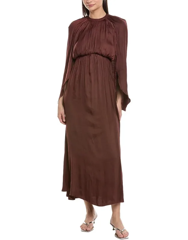 Halter Cape Midi Dress