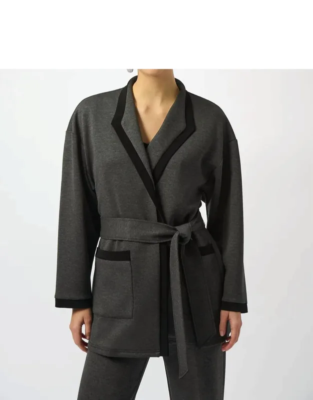 Belted Wrap Kimono Coat