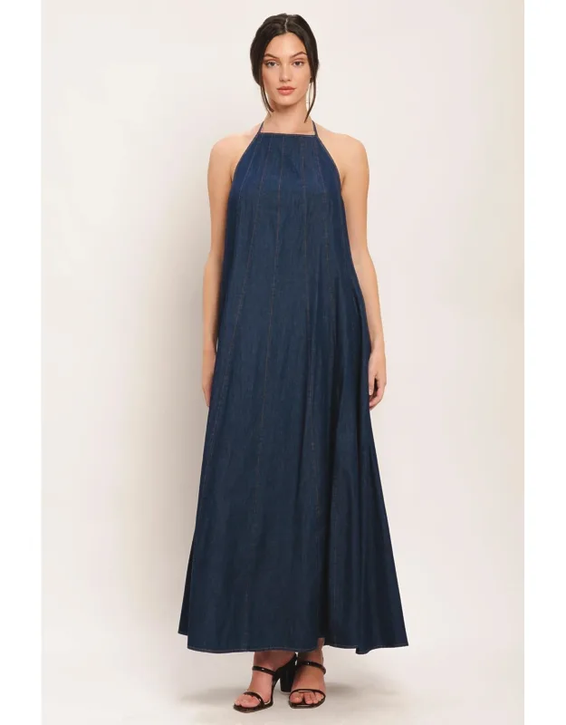 Quiet Statement Denim Midi Dress