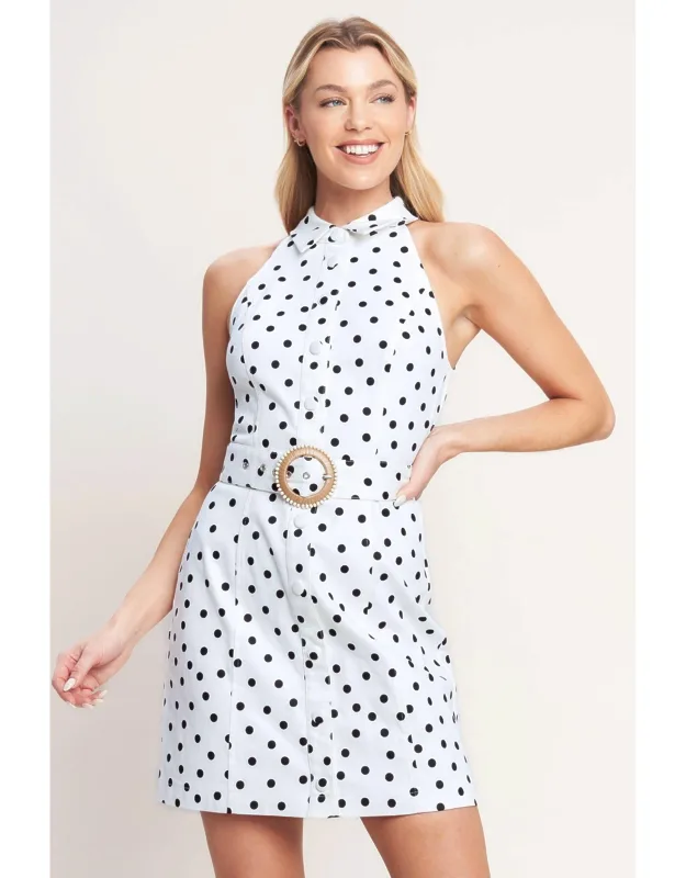 French Dot Affair Woven Mini Dress
