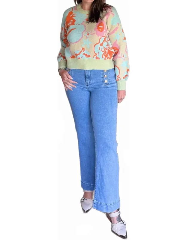 Sunset Garden Long Sleeve Sweater