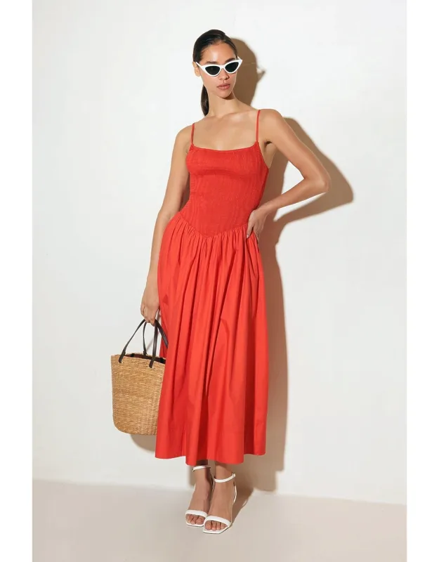 Move With Intention Woven Midi Dress