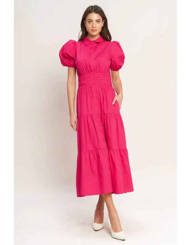 Sugar Cloud Woven Midi Dress