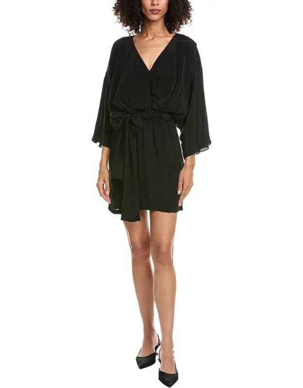 Modern Kimono Silk-blend Mini Dress