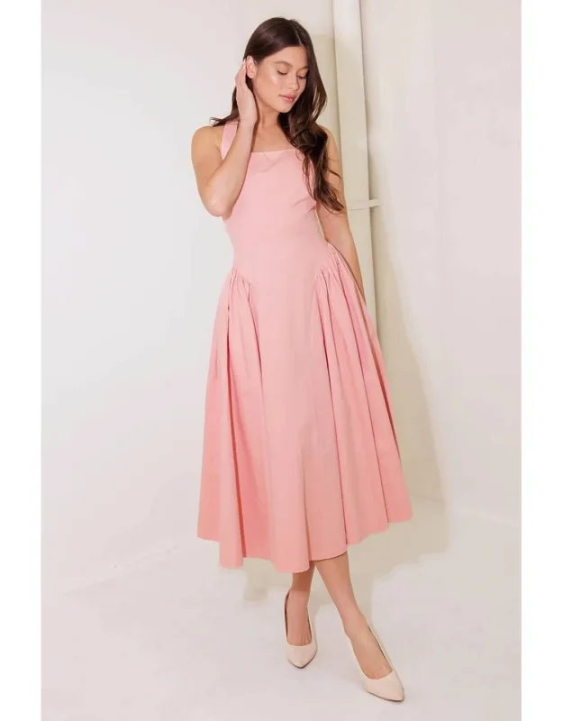 Caught In The Rain Woven Midi Dress