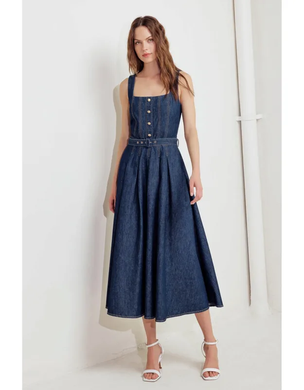 Moonlight Serenade Midi Dress